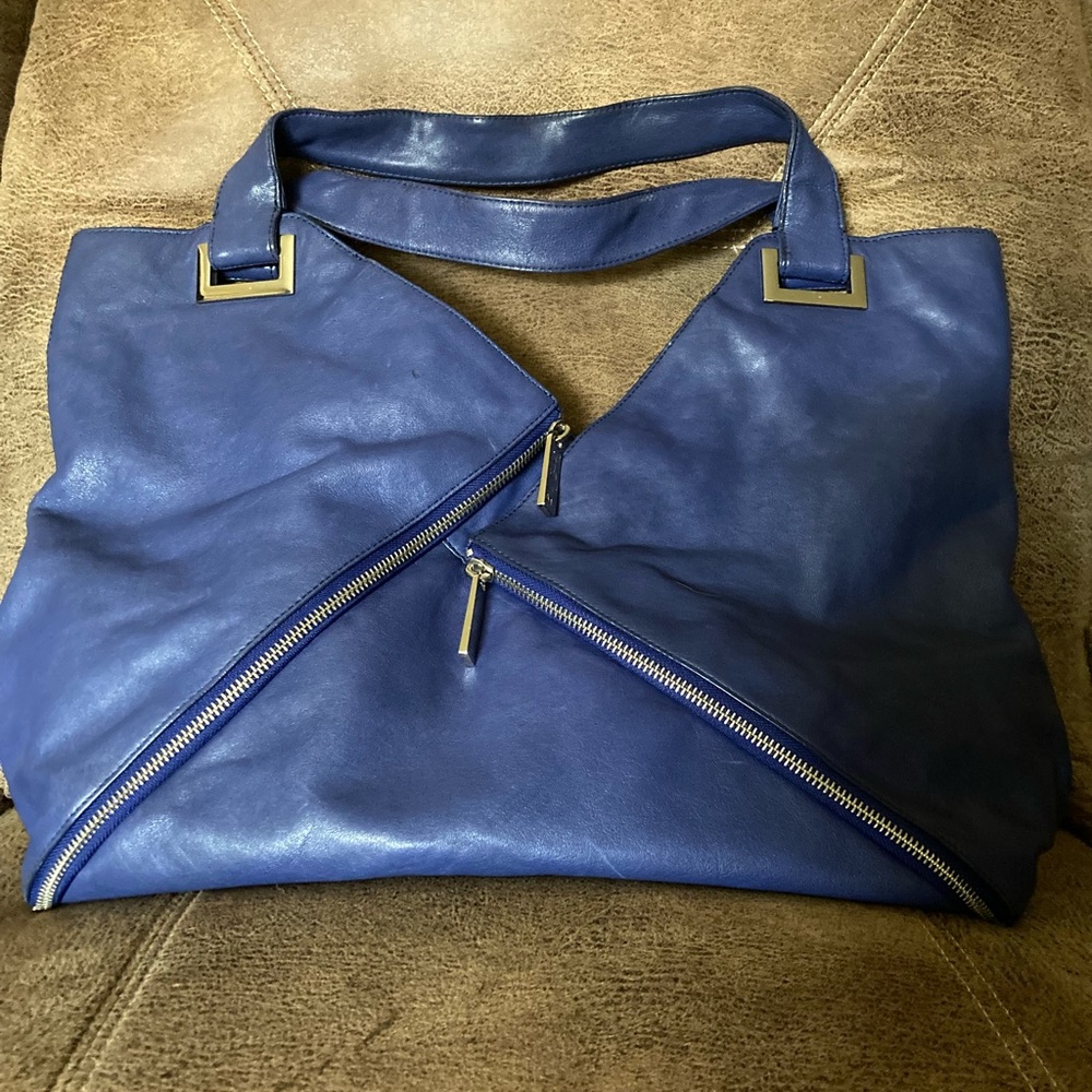 Brand new never used large navy leather Kooba purse vintage - Picture 2 of 8
